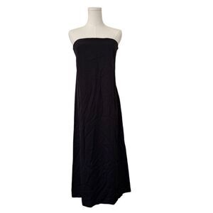 & Other Stories Elegant Black Strapless Maxi Dress